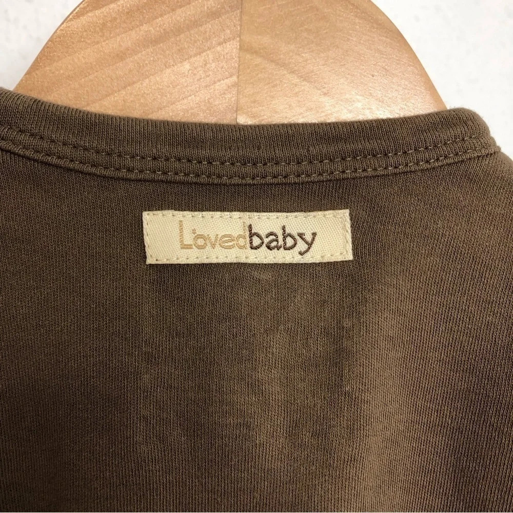 L'ovedBaby sleeping gown brown snap front gender neutral size 0-3 months - Picture 6 of 10